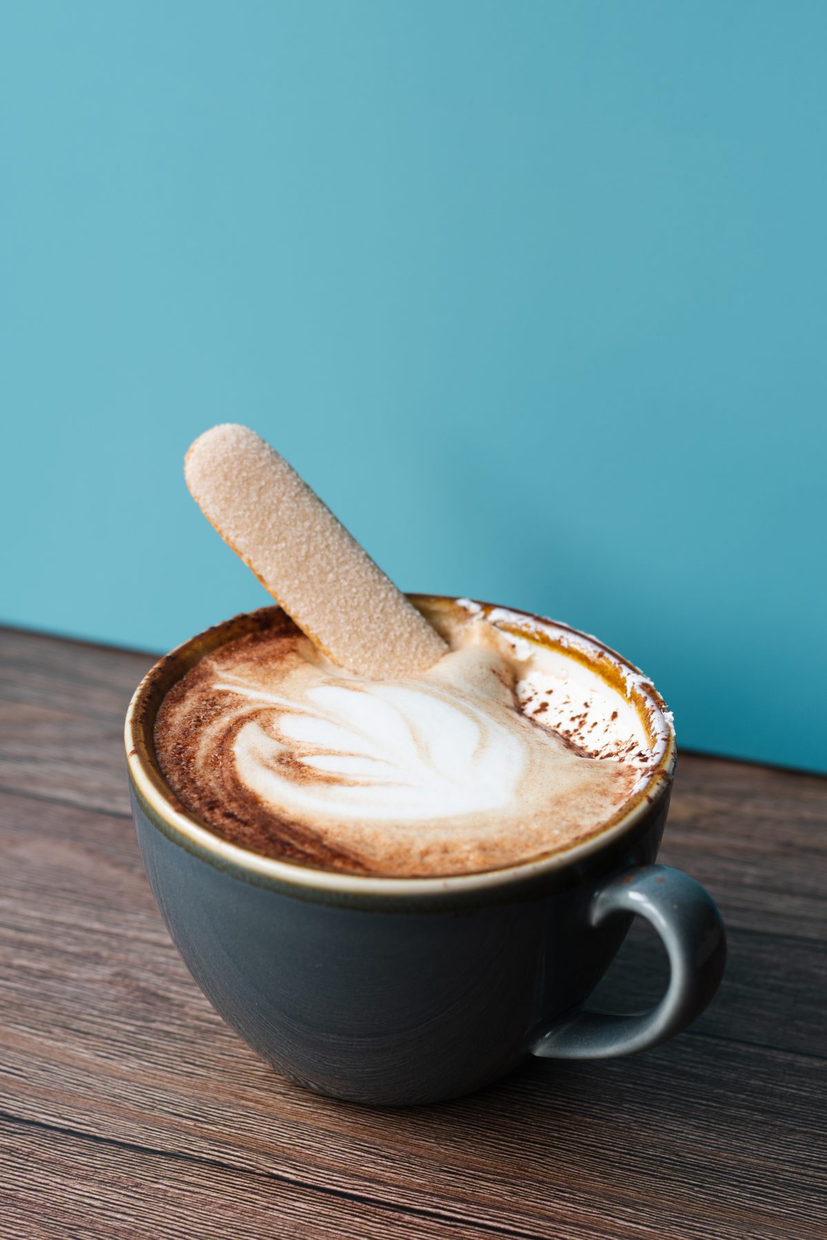 Cappuccino met hartje latte art